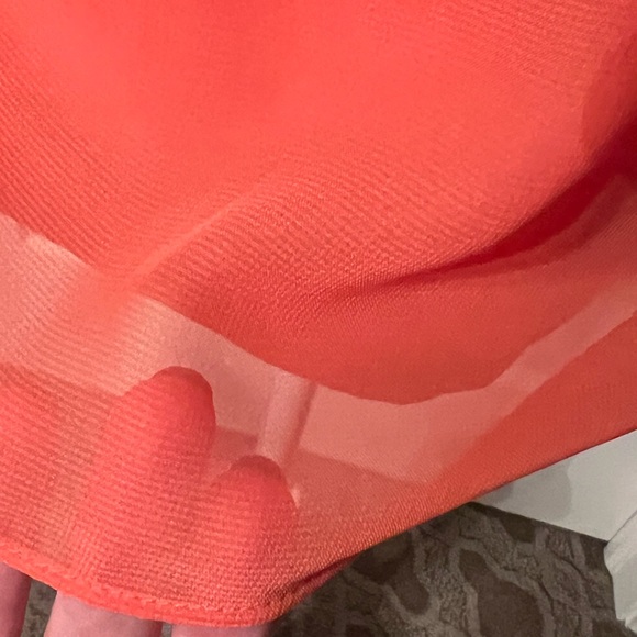 Ann Taylor Coral Color Sheer Tank-Size Small - Picture 3 of 9